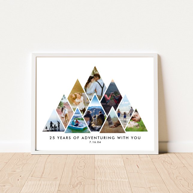 Photo Collage Adventure 25th Anniversary Couples Poster (Creator Uploaded)