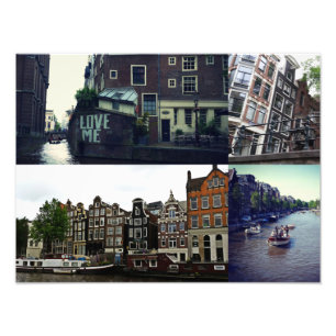 Photo collage Amsterdam 3 Print