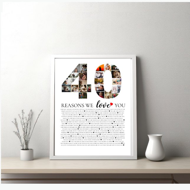 photo collage anniversary 40 Reasons we Love Poster (Creator Uploaded)