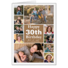 Photo Collage Any Age Custom Birthday Card