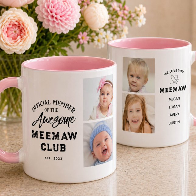 Photo Collage Awesome MEEMAW Mug (Creator Uploaded)