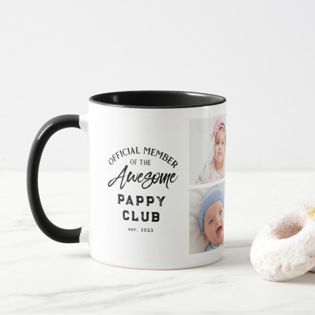 Photo Collage Awesome PAPPY Mug (With Donut)