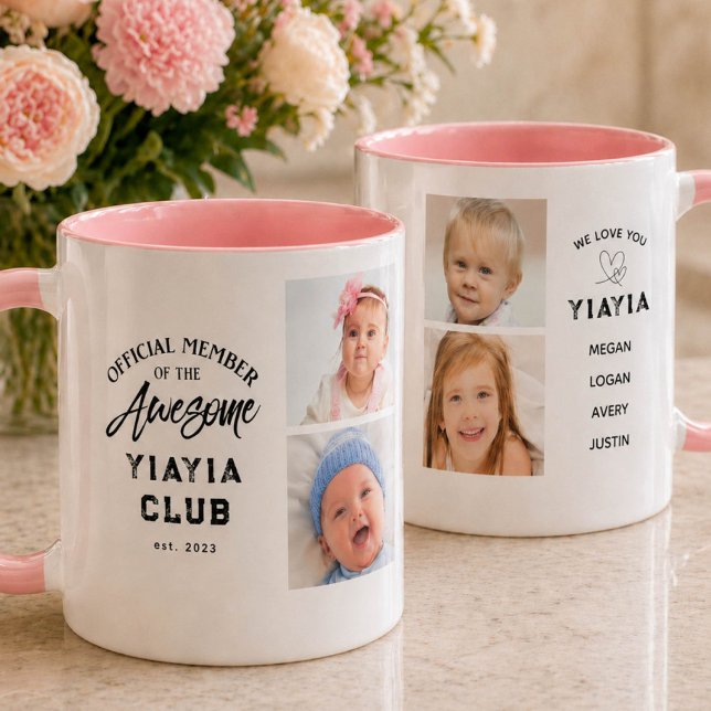 Photo Collage Awesome YIAYIA Mug (Creator Uploaded)