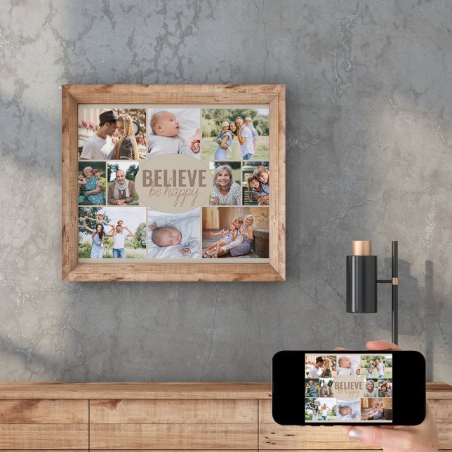 Photo Collage Believe Be Happy Multi Picture Poster (Creator Uploaded)