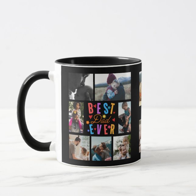 Photo Collage Best Dad Ever Mug (Left)
