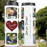 Photo collage best grandpa ever text personalised thermal tumbler<br><div class="desc">Add 8 photos and create a cute custom collage grid thermal tumbler with a trendy heart and chic script for your grandfather. Easy to personalise with your custom square images, text, and signature. It can be a nice thoughtful keepsake gift for Grandparent's Day, Father's Day, his birthday, family anniversary, Christmas,...</div>
