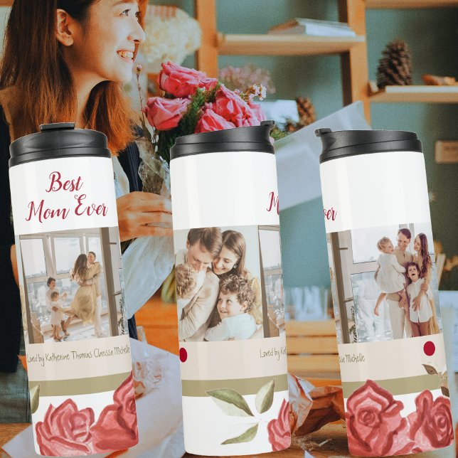 Photo Collage Best Mum Ever Mothers Day Thermal Tumbler (Creator Uploaded)