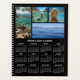 Photo Collage Black and White 2026 Calendar Planner