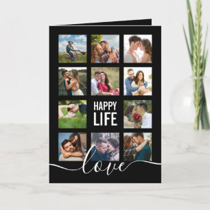 Photo Collage Black Wedding Program Programme