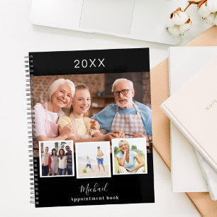 Photo collage black white appointments 2025 planner