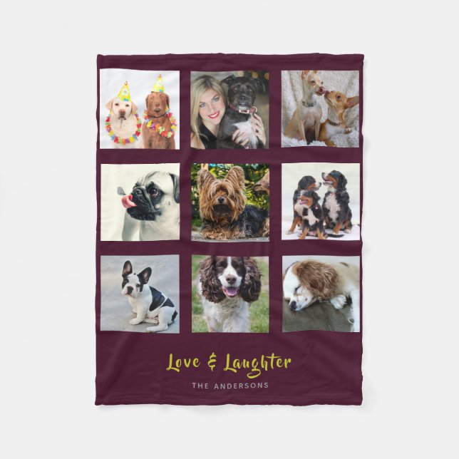 PHOTO Collage Blanket Modern Family Gift Idea (Front)