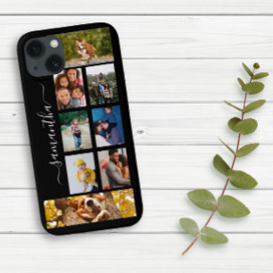 Photo Collage Calligraphy Monogram Name Script Case-Mate iPhone 14 Case