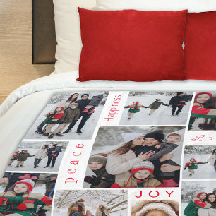 Photo Collage Christmas  Fleece Blanket