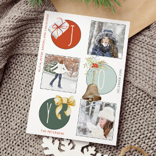 Photo collage Christmas fun colourful joy Holiday Card