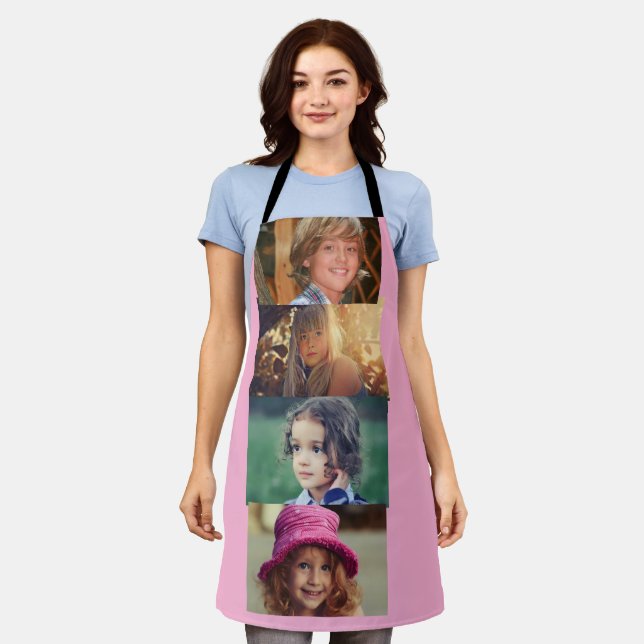 PHOTO COLLAGE CUSTOM KITCHEN APRON (Worn)