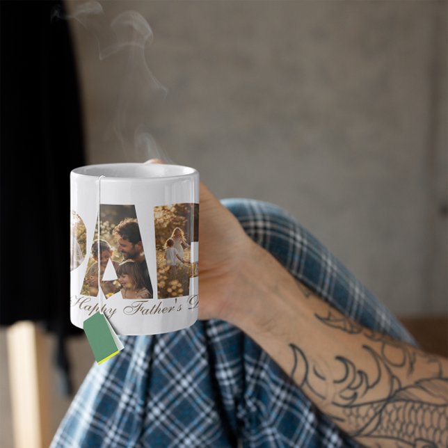Photo Collage Cutout Letters PAPA Coffee Mug (Creator Uploaded)