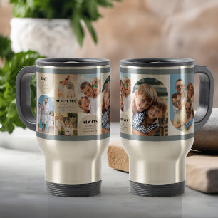 Photo Collage Dad Appreciation 6 Picture Travel Mug