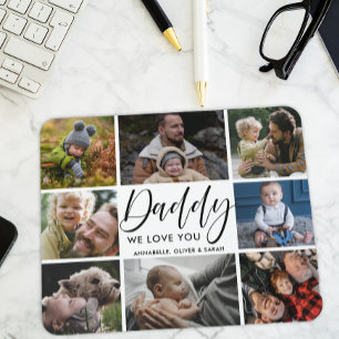 Photo Collage ''Daddy'' We Love You Mouse Pad