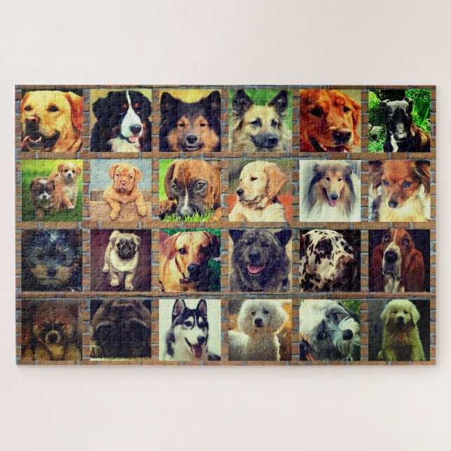 Photo Collage Dog Jigsaw Puzzle (Horizontal)