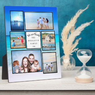 Photo Collage Family Beachside We are Family Plaque