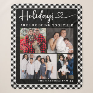 Photo Collage Family Holiday Sherpa Blanket