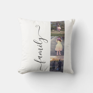 Photo Collage Family Photos Template 6 Pictures Cushion