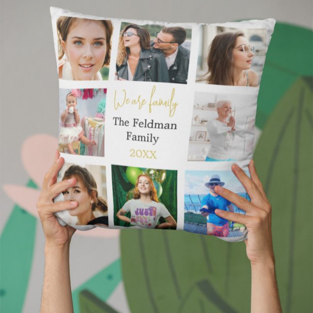 Photo Collage Family Simple We Are  Cushion (Creator Uploaded)