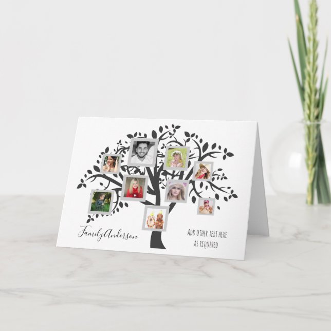 Photo Collage Family Tree Template Personalised (Front)