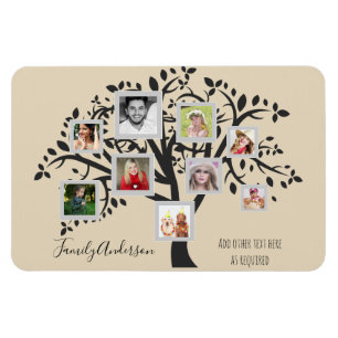 Photo Collage Family Tree Template Personalised Magnet