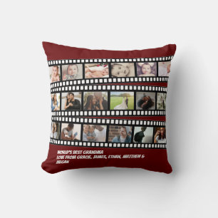 Photo Collage Film Strip Personalised DIY Custom Cushion