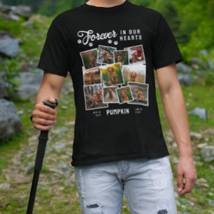 Photo Collage Forever In Our Hearts Dog Memorial T-Shirt