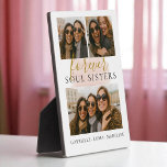 Photo Collage Forever Soul Sisters Friendship Gift Plaque<br><div class="desc">Celebrate the bond only soul sisters understand with this custom photo collage plaque—perfect for birthdays,  long-distance friendships,  or just because. Personalise with your favourite memories and let your best friend know she's your forever person.</div>