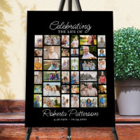 Photo Collage Funeral Celebration of Life Welcome