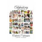 Photo Collage Funeral Celebration of Life Welcome