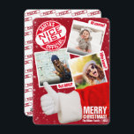 Photo Collage | Funny Thumbs Up Santa Christmas Holiday Card<br><div class="desc">Share your confirmed nice status with an adorably cute Christmas photo card with Santa himself giving your photos the thumbs up. There is a huge stamp of approval in the top left of this funny three-photo holiday greeting card. This one has fun quips on the file photos and a huge...</div>