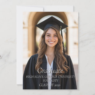 photo collage graduate and graduation invitation
