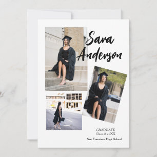 Photo Collage Graduation Announcement card