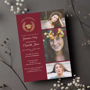Photo Collage Graduation Invitation