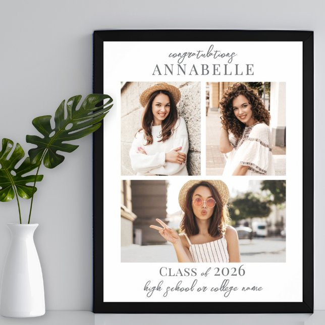 Photo Collage Graduation Party Sign (Photo Collage Graduation Party Sign)