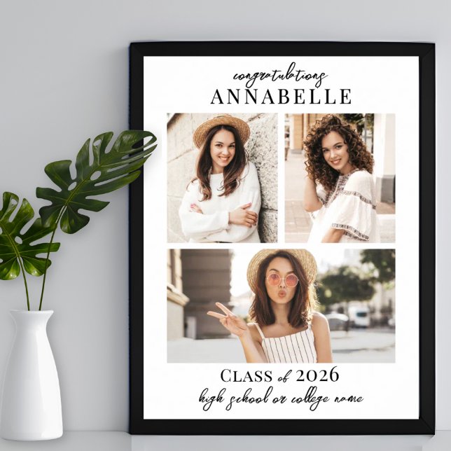 Photo Collage Graduation Party Sign (Photo Collage Graduation Party Sign)