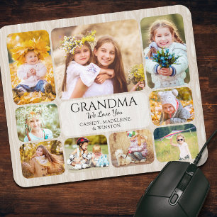 Photo Collage Grandma Grandchildren Mouse Pad