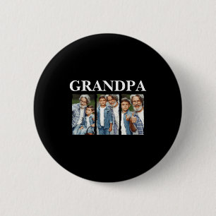 Photo Collage Grandpa D Gift 6 Cm Round Badge
