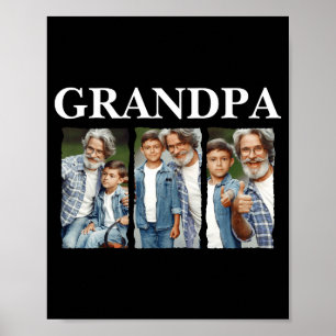 Photo Collage Grandpa D Gift  Poster