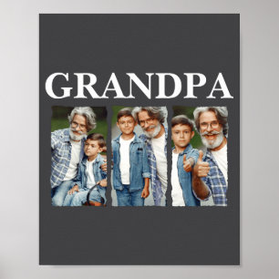 Photo Collage Grandpa D Gift Poster