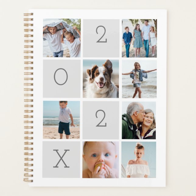 photo collage grid yearly planner (Front)