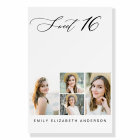 Photo Collage Guest Sweet 16 Signature