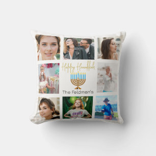 Photo Collage Hanukkah Family  Cushion