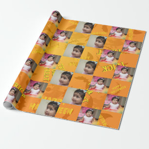 Photo Collage Happy Halloween  Wrapping Paper