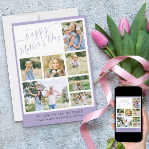 Photo Collage Happy Mother's Day 7 Picture Holiday Card