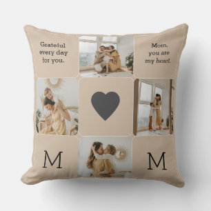 Photo Collage & Heartfelt Message for Mum -  Cushion